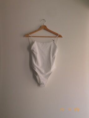 Jade Swim White One Piece Minimalist Swimsuit